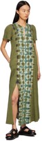Thumbnail for your product : Raquel Allegra Green Flutter Dress