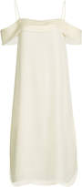 T by Alexander Wang Silk Chiffon Dress with Cold Shoulder Detail