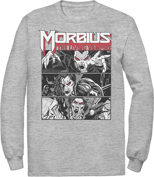 Marvel Men's Morbius The Living Vampire Comic Pane Tee