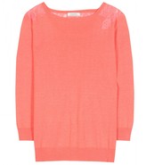 Thumbnail for your product : Nina Ricci Lace-trimmed silk and cotton-blend sweater