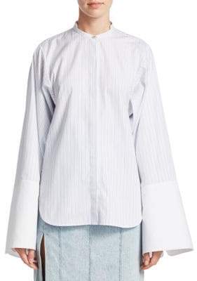 Adam Lippes Oversize Striped Cotton Tunic