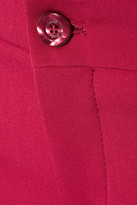Thumbnail for your product : Gucci Cropped Stretch Wool And Silk-blend Flared Pants - Magenta
