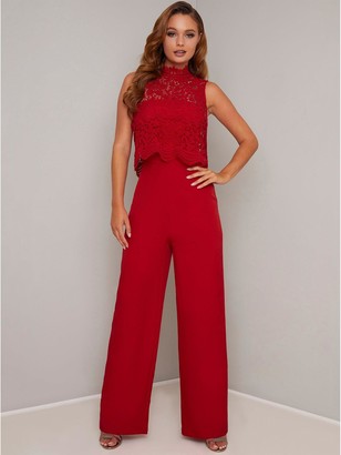 Chi Chi London Anastasia Lace Top Jumpsuit