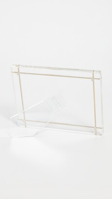 Tizo Design Lucite Frame with Brass Inlay