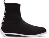 Thumbnail for your product : Versus Black Logo Sock High-Top Sneakers