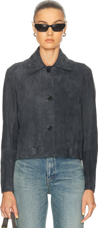 Arma Emy Suede Jacket in Navy