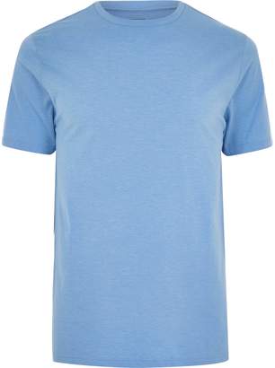 River Island Mens Big and Tall Blue slim fit T-shirt