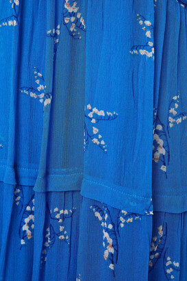 BA&SH Masha Open-back Tiered Floral-print Georgette Maxi Dress