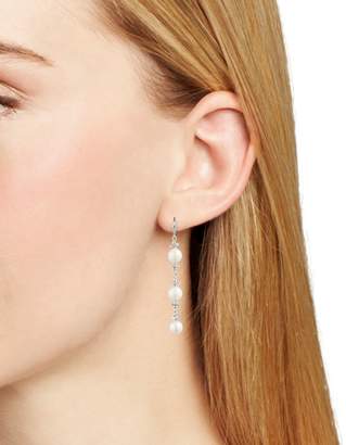 Carolee Linear Simulated Pearl Drop Earrings