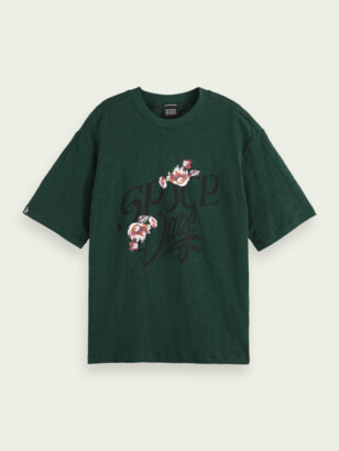Scotch & Soda Loose fit organic cotton graphic T-shirt