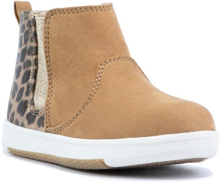 kids leopard booties