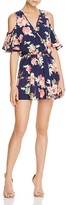 Thumbnail for your product : Aqua Floral Cold Shoulder Crossover Romper - 100% Exclusive