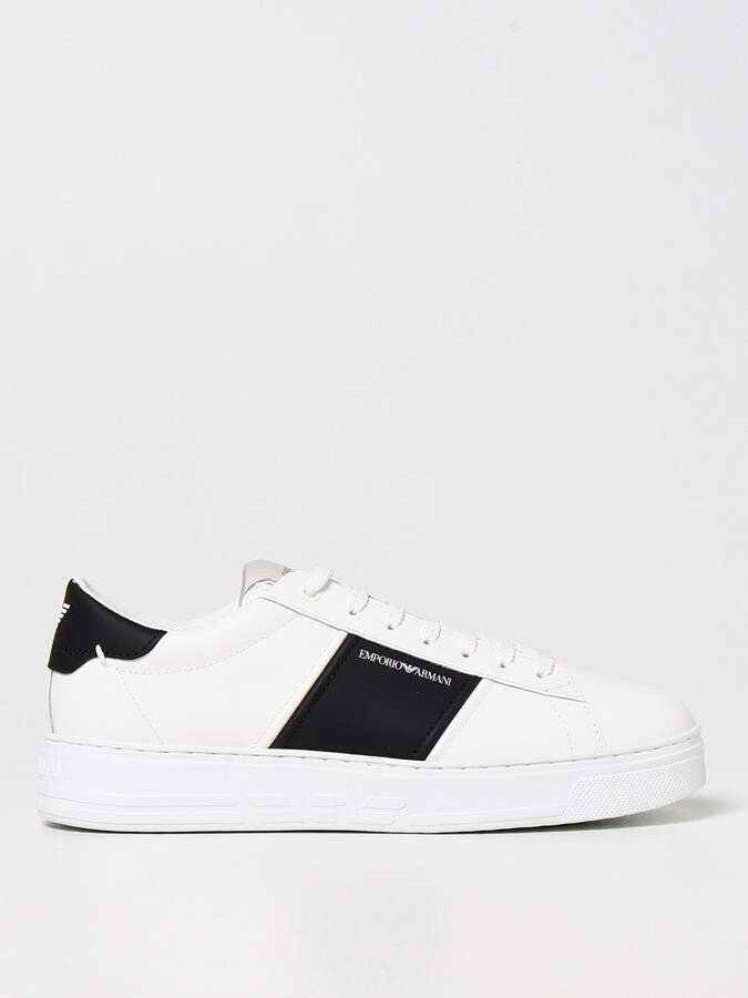 white armani trainers