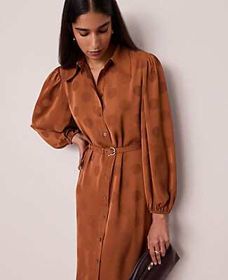 Ann Taylor Belted Midi Shirtdress