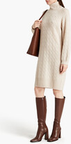 Thumbnail for your product : N.Peal Cable-knit cashmere turtleneck dress