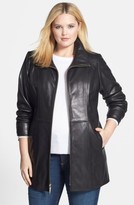 Thumbnail for your product : Ellen Tracy Plus Size Women's Leather Walking Coat