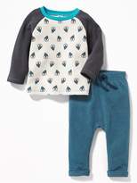 Thumbnail for your product : Old Navy French-Terry Raglan Tee & Pants Set for Baby