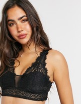 Thumbnail for your product : aerie romantic plunge bralette with removable padding in black