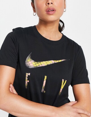 Nike Basketball Dri-FIT Swoosh Fly logo t-shirt in black - ShopStyle
