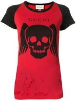 Thumbnail for your product : Gucci ripped contrast graphic T-shirt