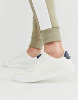 Thumbnail for your product : ASOS DESIGN DESIGN sneakers in white with contrast heel tab - WHITE