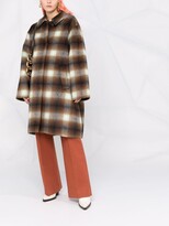 Thumbnail for your product : No.21 Check Pattern Single-Breasted Coat