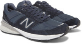 Thumbnail for your product : New Balance M990v5 Suede And Mesh Sneakers