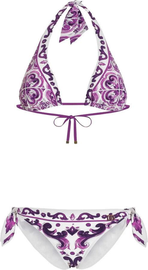 Dolce & Gabbana Maiolica-print bikini set - ShopStyle Two Dolce & Gabbana Maiolica-print bikini set - ShopStyle Two