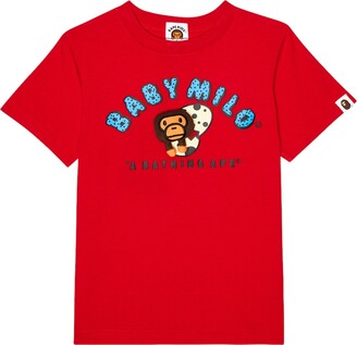 Bape Kids Baby Milo® applique cotton-blend T-shirt