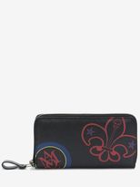 Thumbnail for your product : Alexander McQueen Printed Badges Zip Around Continental Wallet