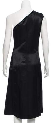 Celine Satin One-Shoulder Dress w/ Tags