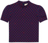 Thumbnail for your product : Gucci Polka dot and Double G wool top