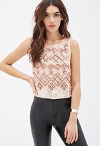 Thumbnail for your product : Forever 21 sequined geo pattern tank