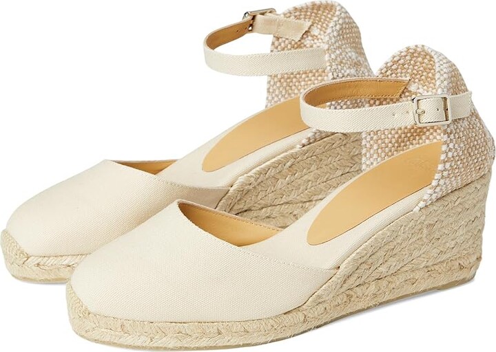 Castaner Carol 60 Wedge Espadrille Women's Shoes Ivory : EU 35 (US Women's 5) M, Canvas