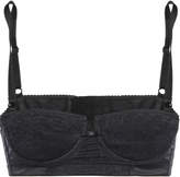 Thumbnail for your product : Dolce & Gabbana Lace-paneled Satin Underwired Balconette Bra