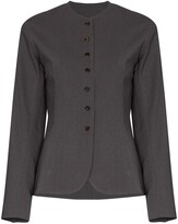 Thumbnail for your product : Eftychia Collarless Single-Breasted Wool Blazer