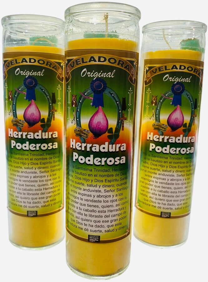 Etsy 2x Set, Herradura Poderosa Veladora, Powerful Horseshoe Fixed