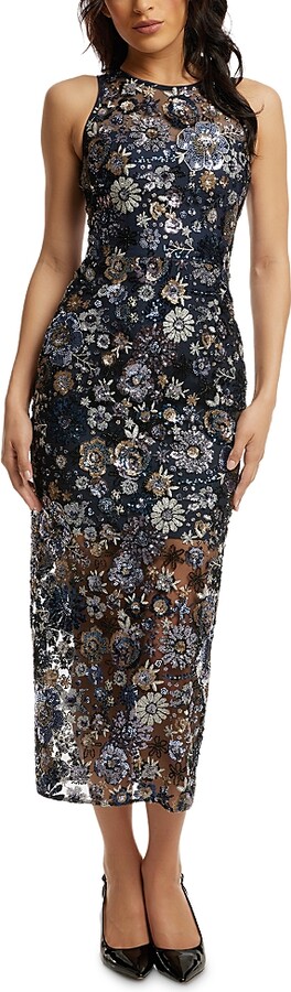Dress the Population Helena Sequined Midi Dress