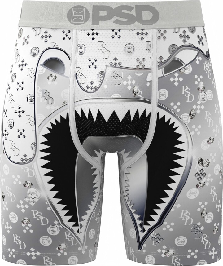 PSD Underwear Men's Warface White Diamond Boxer Briefs, Medium, Multi