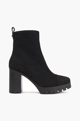 Giuseppe Zanotti Shearling-lined Suede Platform Ankle Boots