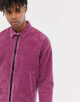 Thumbnail for your product : ASOS DESIGN harrington jacket in cord in purple