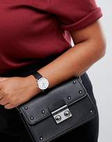 Thumbnail for your product : ASOS Curve Classic Black Leather Watch