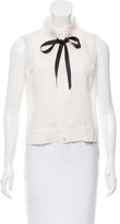 Thumbnail for your product : Chanel Bow-Accented Silk Top