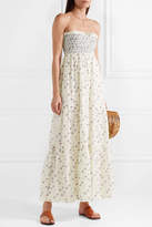 Thumbnail for your product : Vanessa Bruno Embroidered Printed Cotton-gauze Maxi Dress
