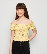 Thumbnail for your product : New Look Girls Floral Shirred Bardot Top