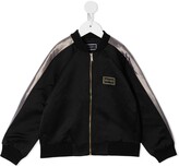 Thumbnail for your product : Versace Children Logo-Print Satin Bomber Jacket