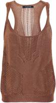 Thumbnail for your product : Cushnie Huda Twisted Pointelle-knit Tank