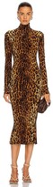 Thumbnail for your product : Norma Kamali Long Sleeve Turtleneck Fishtail Dress in Brown
