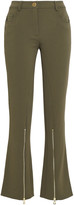 Thumbnail for your product : Boutique Moschino Boutique Zip-detailed Crepe Flared Pants