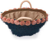 Thumbnail for your product : Kayu Lucca Pompom-Embellished Fringed Raffia Tote
